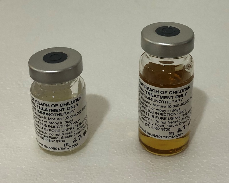 skin allergy vaccine vials